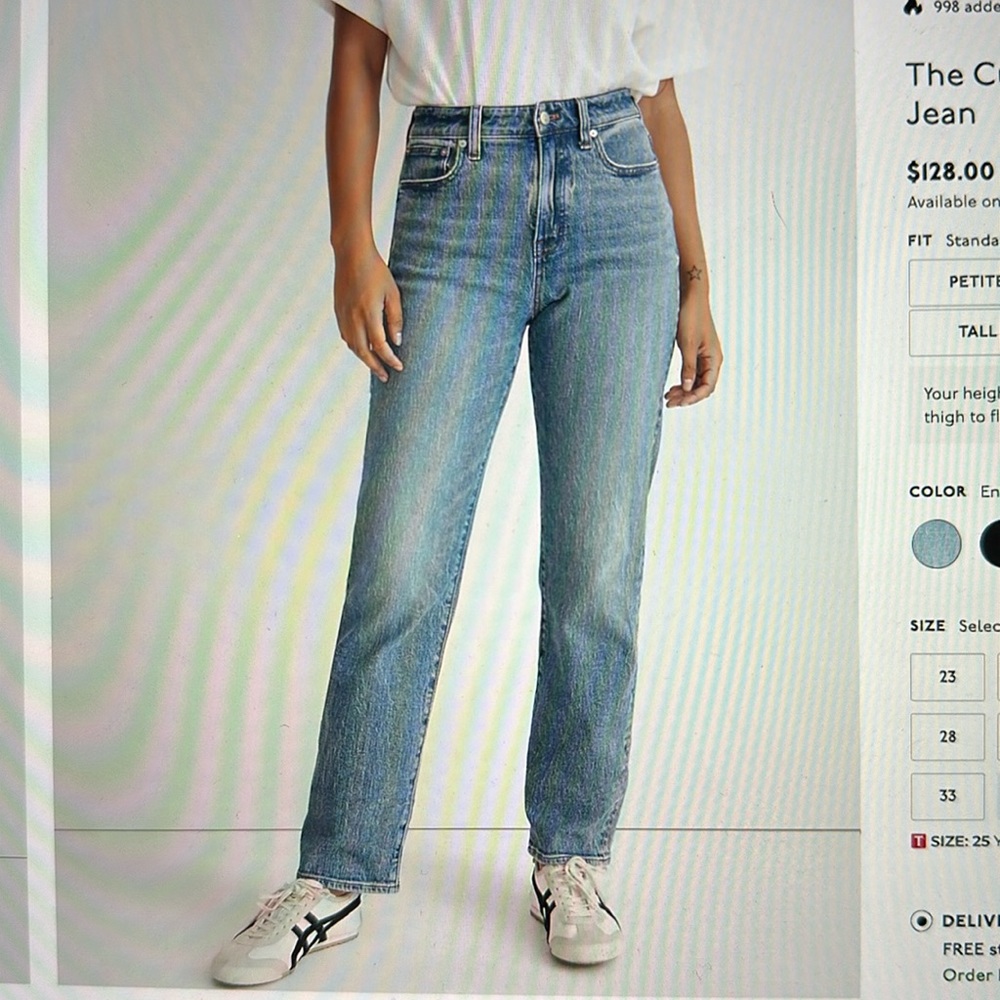 Madewell - 90’s Straight Jean (size 26T)